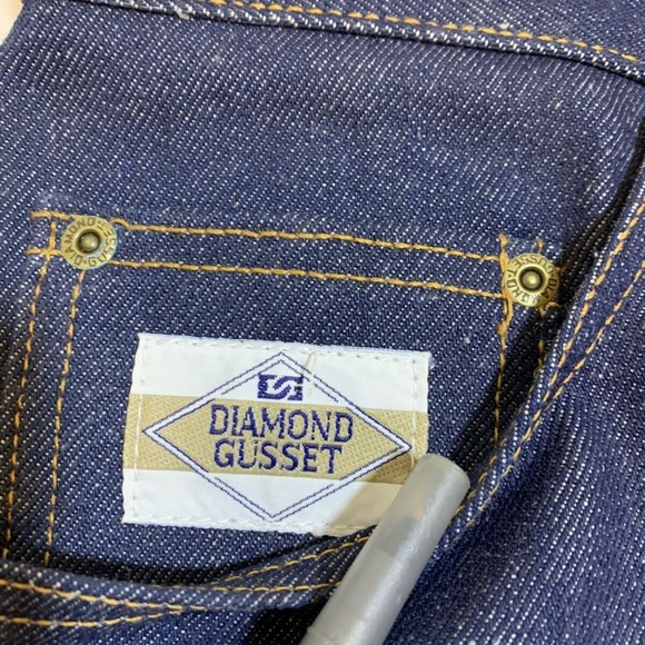 Diamond Gusset Women's Motorcycle Raw Denim Rigid High Rise Jeans 25.5 x 34 - Picture 4 of 12